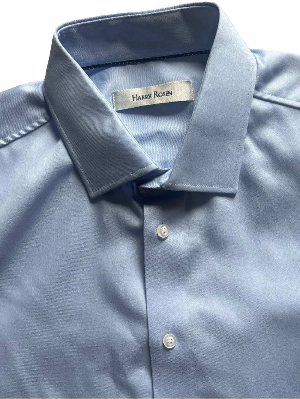 Harry Rosen Classic Long Sleeve Blue Dress Shirt Size 17